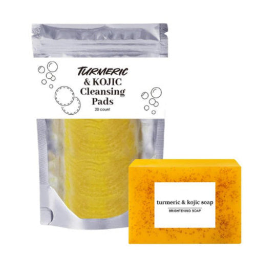 Turmeric Exfoliating Cleansing Pads Compressed Facial Sponges Skin