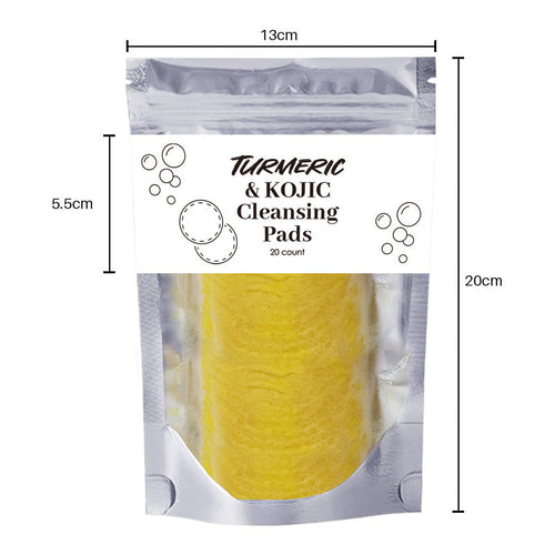 Turmeric Exfoliating Cleansing Pads Compressed Facial Sponges Skin