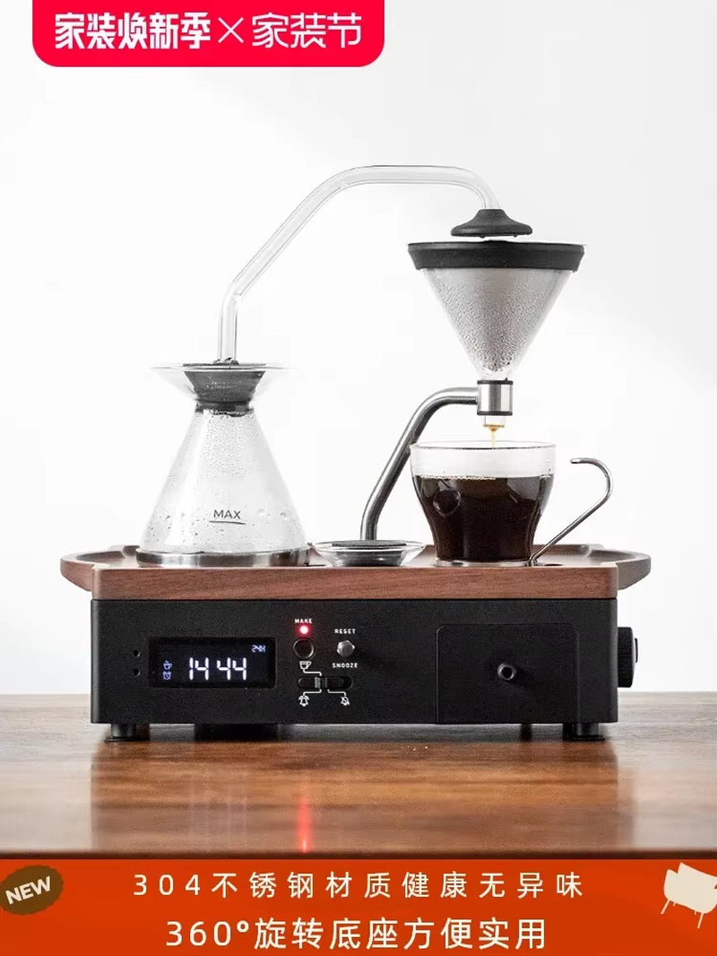 Alarm Clock Automatic Coffee Tea Bar Machine Drip Coffee Machine Timing Tea Maker Creative Gift Ornament