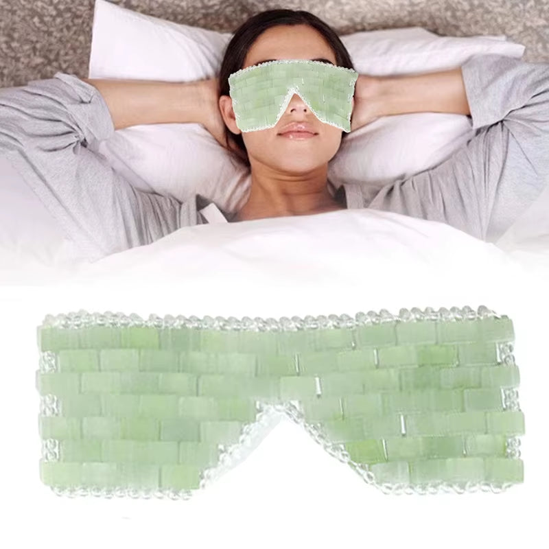 Natural Jade Eye Mask Massager Cooling Jade Eye Mask Eye for Eye Relax Sleep Massager Mask Tools Mask Care Stone Face Sleep