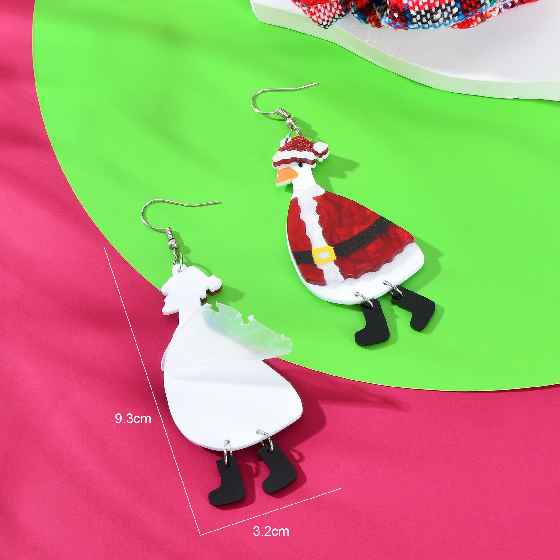 Christmas Jewellery Navidad Goose in Red Clothes Cartoon Design