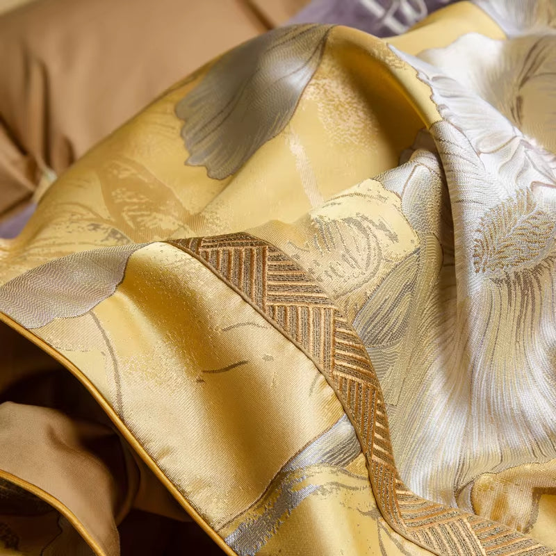 1000TC Egyptian Cotton Jacquard Bedding Set Queen King Size Bedlinens Comforter Cover Sheet Pillowcase Underwear