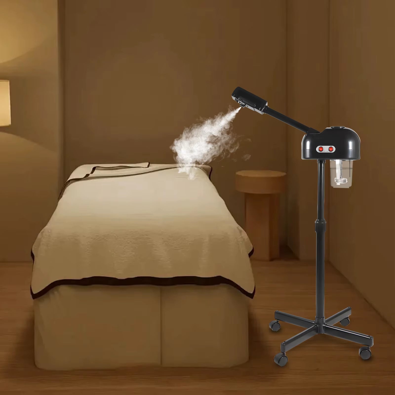 Moisturizing Sprayer 800W 220V Vapozone Warm Facial Steamer Magnifier Loupe Lamp Hot Spraying Machine for Beauty Salon Spa
