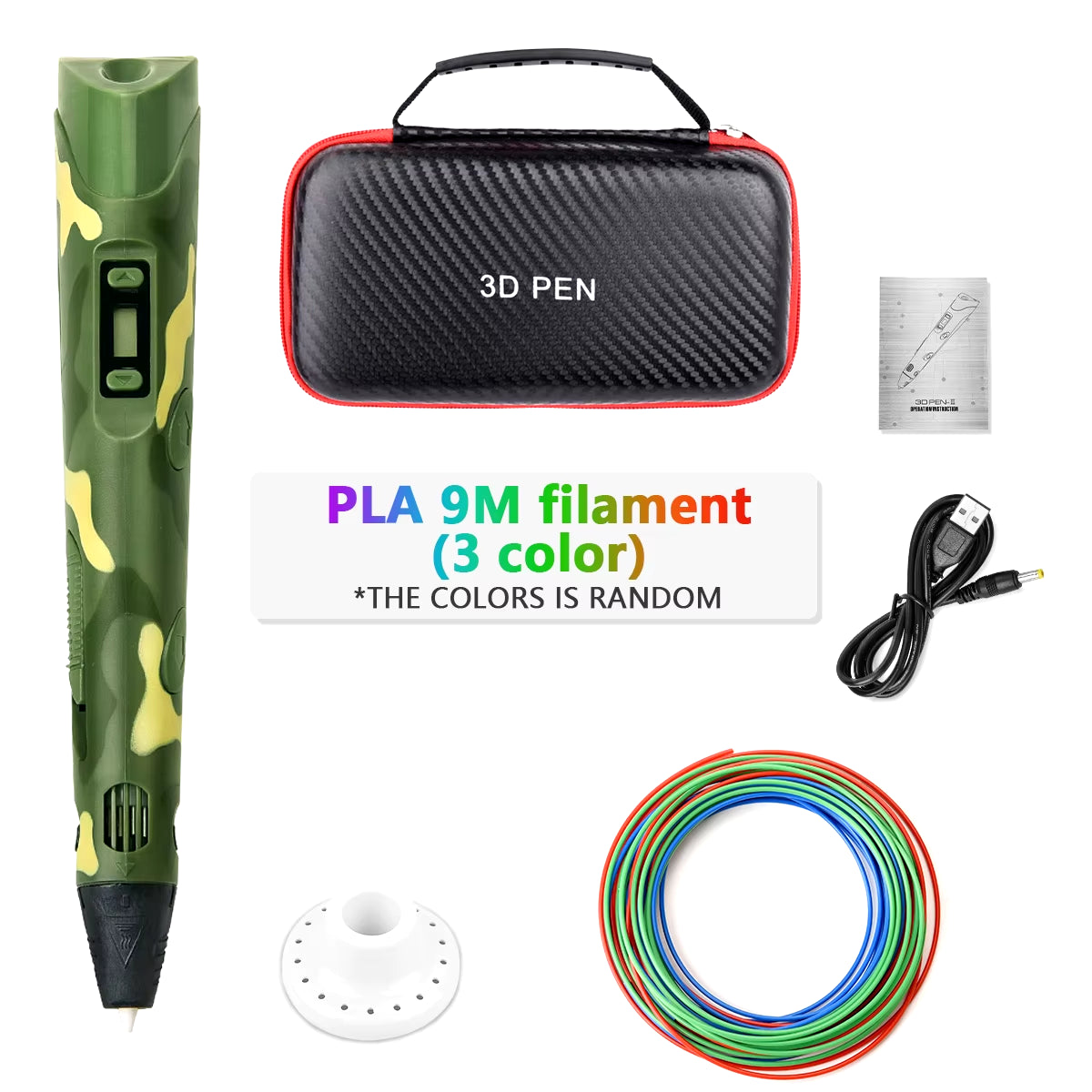 3D Printing Pen 2023 New 3D Pen with PLA Filament for Children Kids Creative DIY Pens Child'S Birthday Gift Christmas