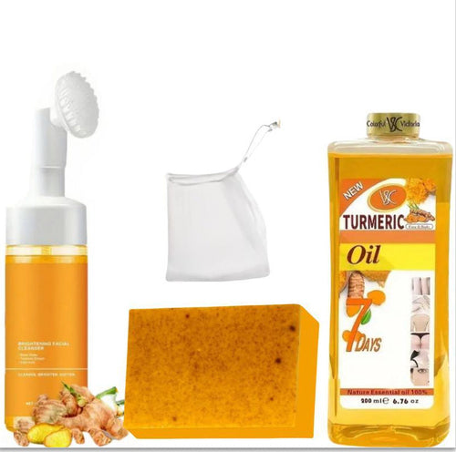 Turmeric Exfoliating Cleansing Pads Compressed Facial Sponges Skin