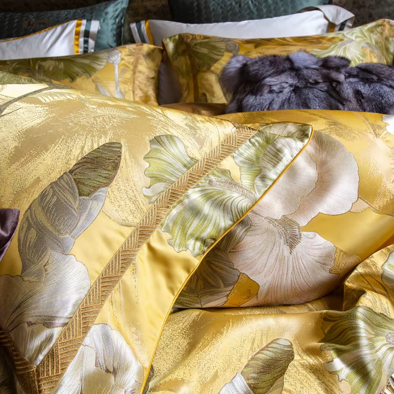 1000TC Egyptian Cotton Jacquard Bedding Set Queen King Size Bedlinens Comforter Cover Sheet Pillowcase Underwear