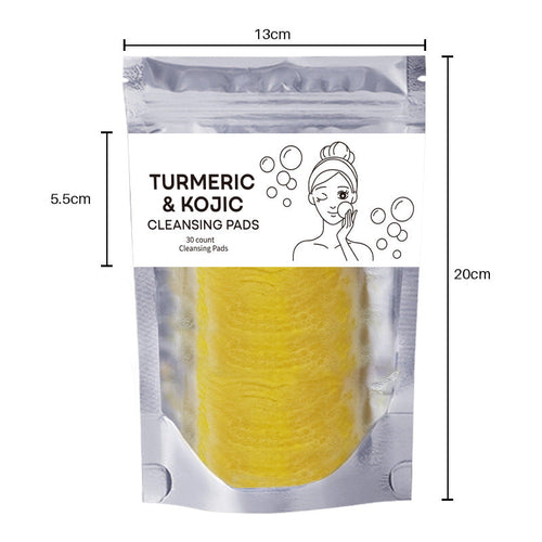 Turmeric Exfoliating Cleansing Pads Compressed Facial Sponges Skin