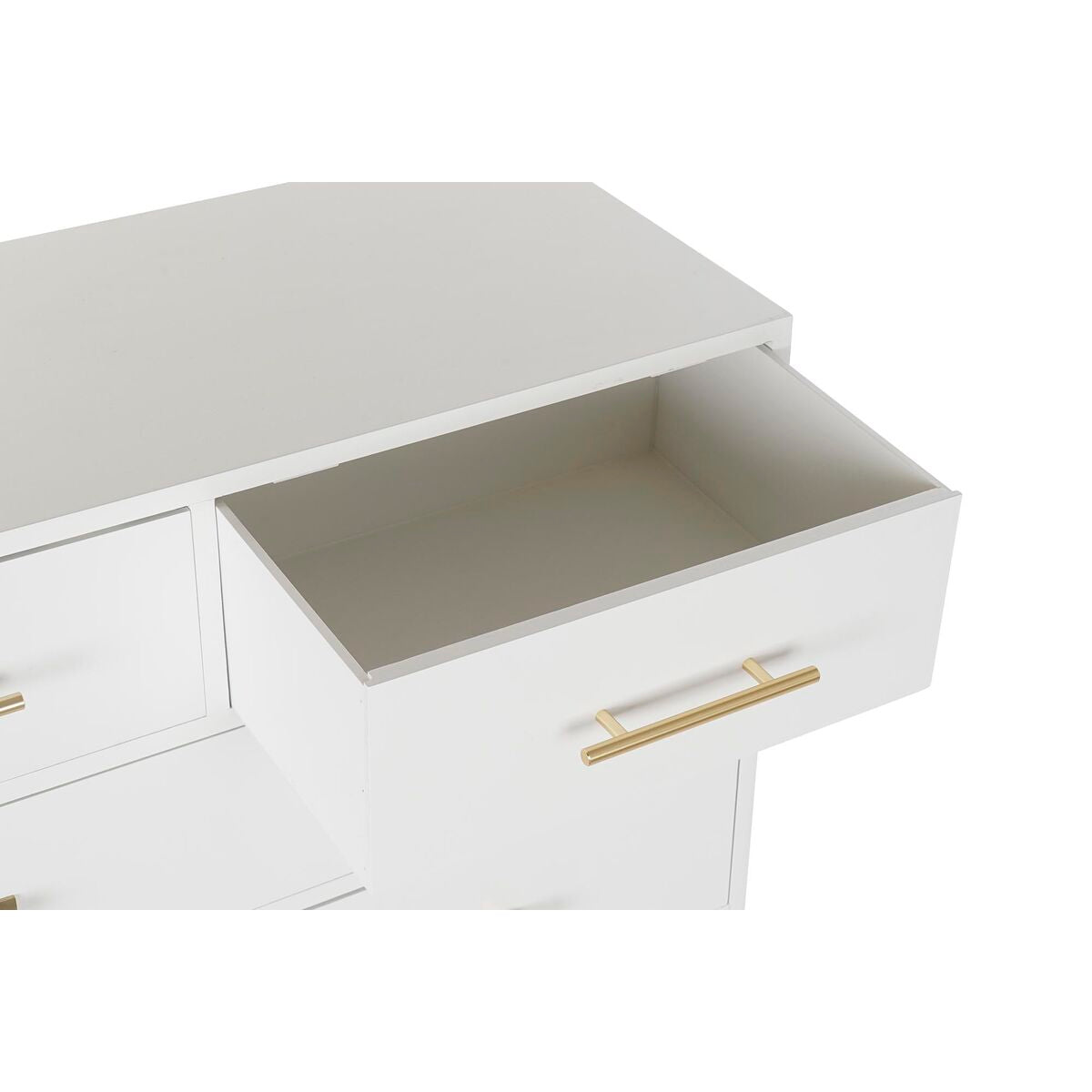 Chest of drawers DKD Home Decor Natural Metal White Cream Paolownia