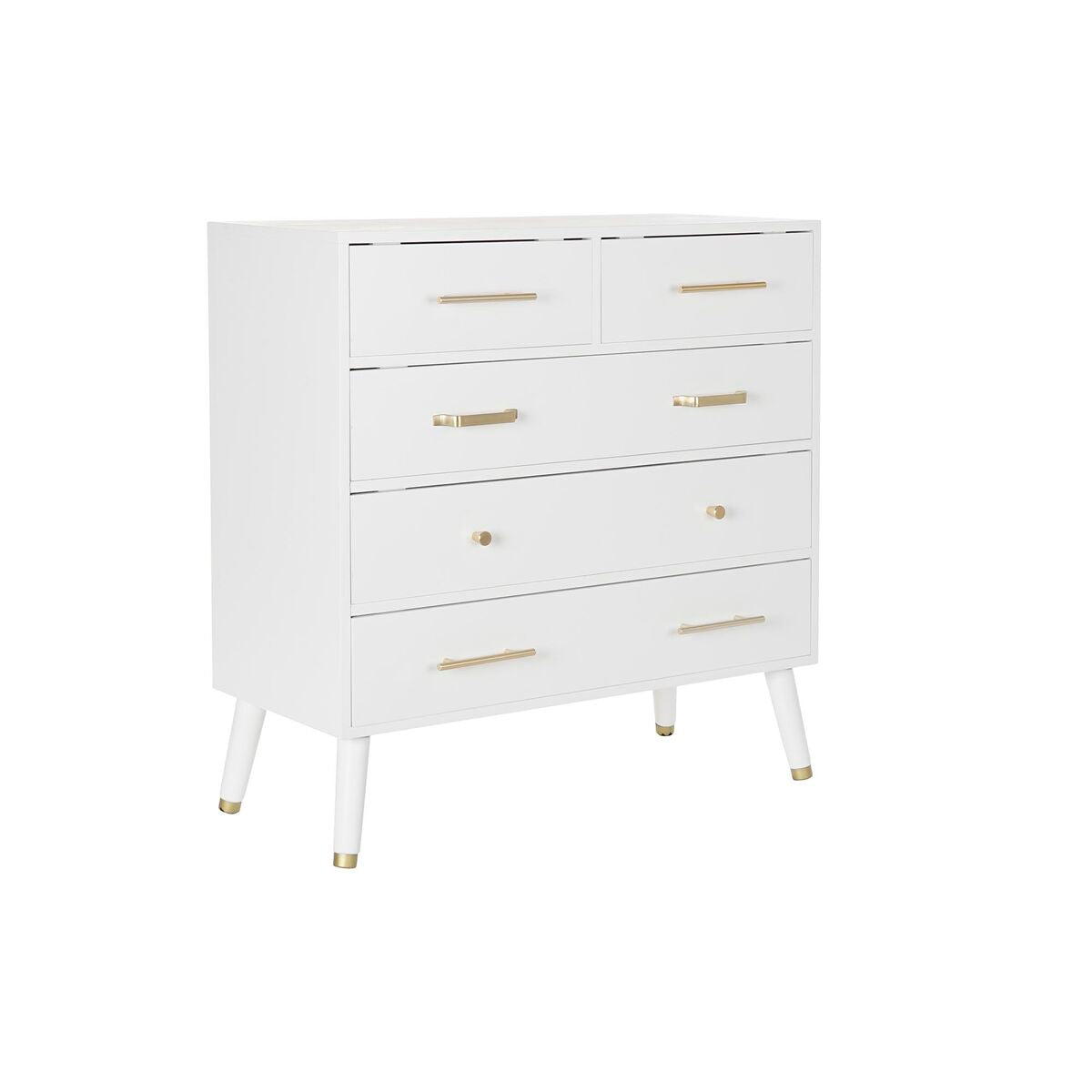 Chest of drawers DKD Home Decor Natural Metal White Cream Paolownia