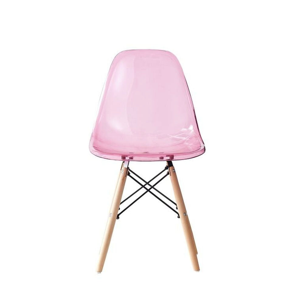 Dining Chair DKD Home Decor 44 x 46 x 81 cm Natural Pink 30 x 40 cm