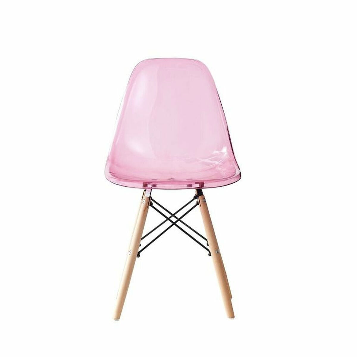 Dining Chair DKD Home Decor 44 x 46 x 81 cm Natural Pink 30 x 40 cm