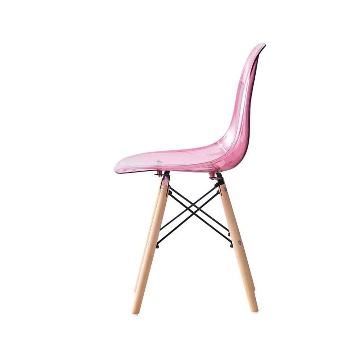 Dining Chair DKD Home Decor 44 x 46 x 81 cm Natural Pink 30 x 40 cm