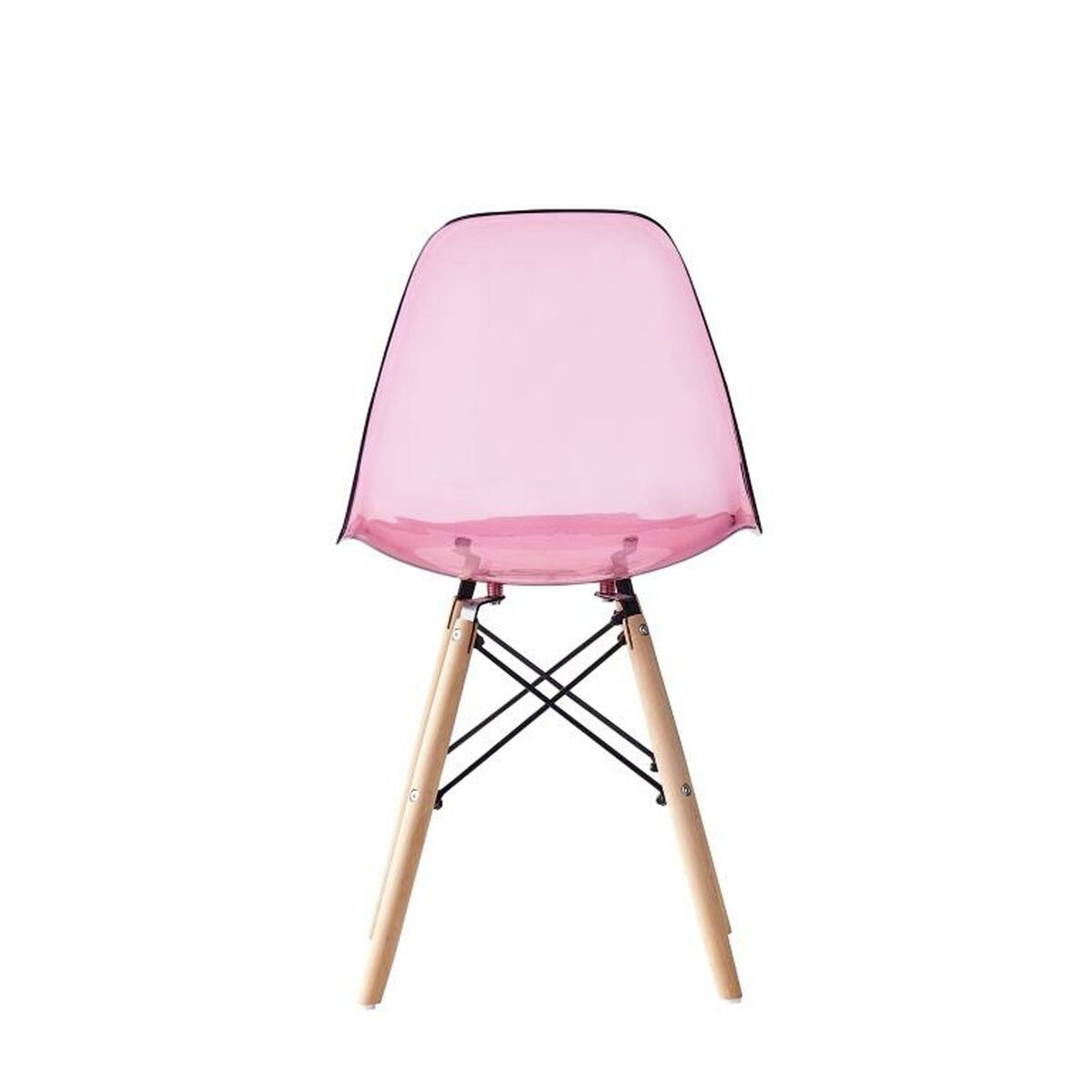 Dining Chair DKD Home Decor 44 x 46 x 81 cm Natural Pink 30 x 40 cm