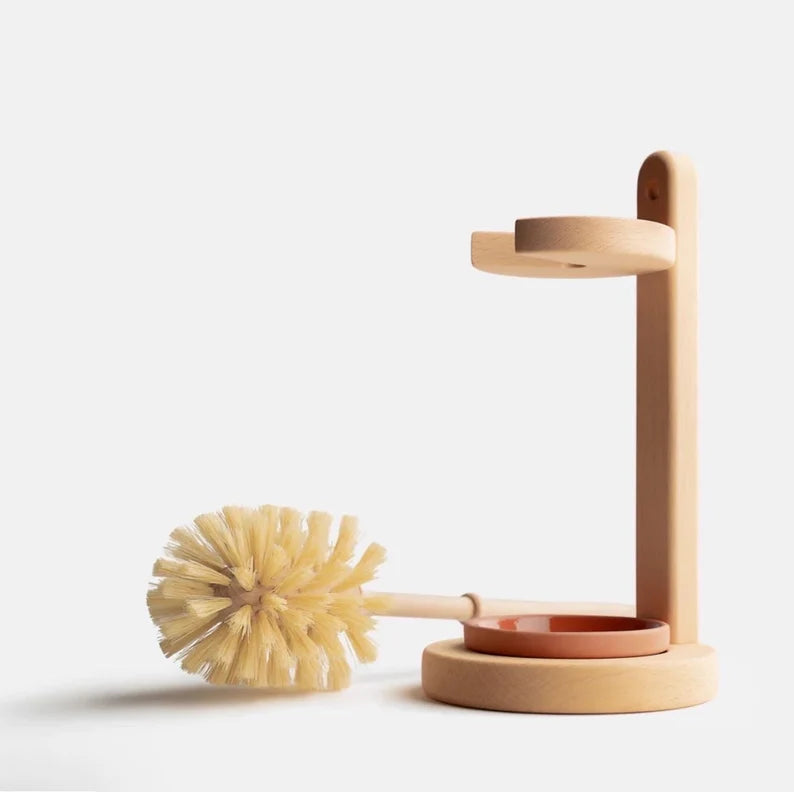 Plastic Free Natural Sisal Bristles Toilet Brush & Stand - Eco