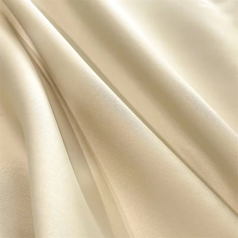 60S Lyocell Silked Bed Linens Bedding Set Sheet Pillowcase Duvet Cover Twin Queen King Size