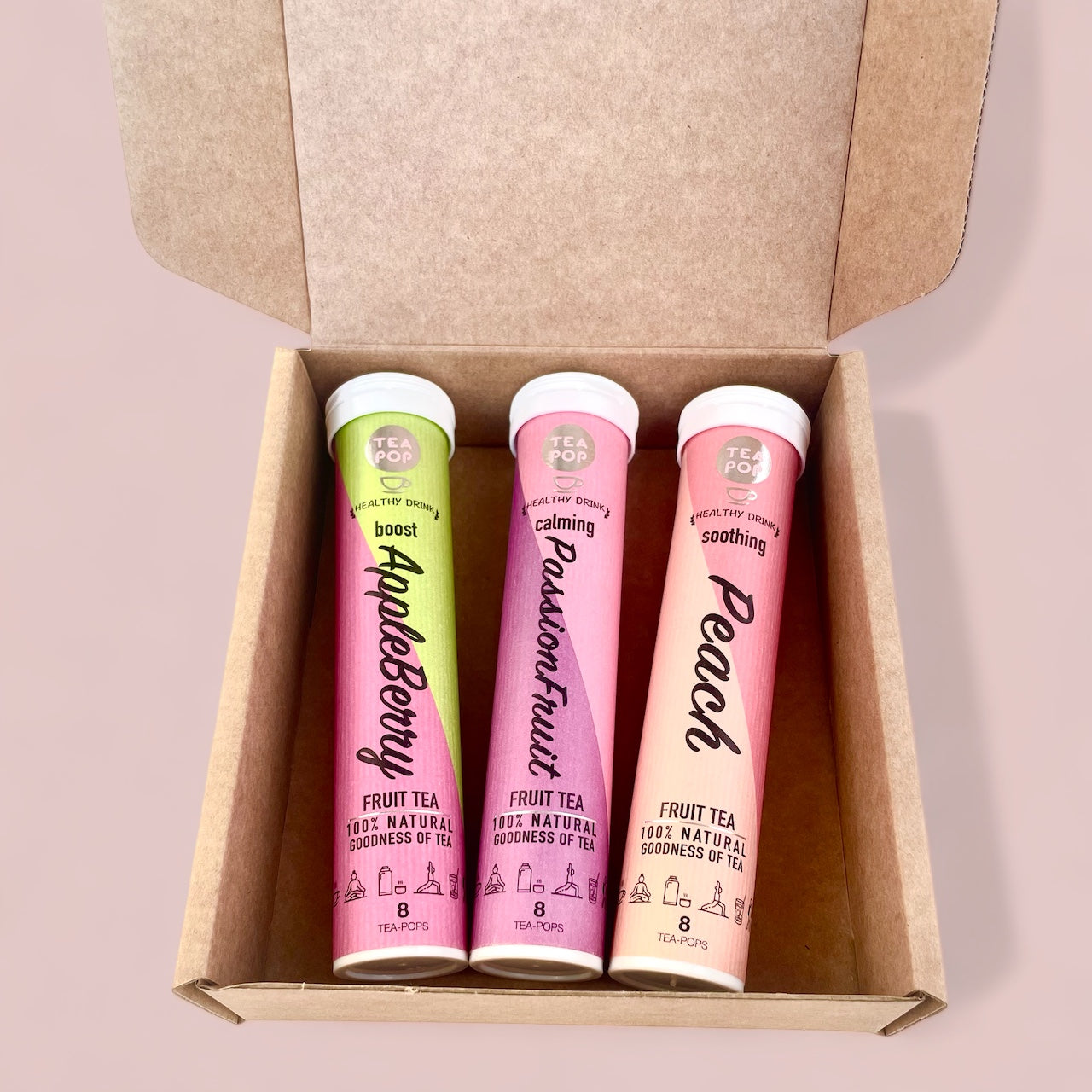 Tea-Pop Fruity Selection: PassionFruit, Peach & AppleBerry