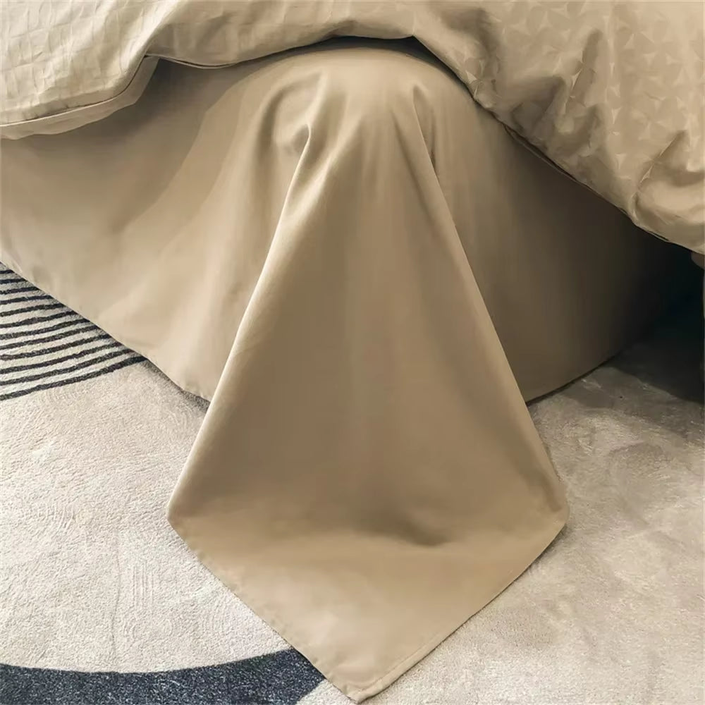 100 Egyptian Cotton Jacquard Bedlinens Ru Europe Queen King Size Set Fitted Sheet Duvet Cover Bedding