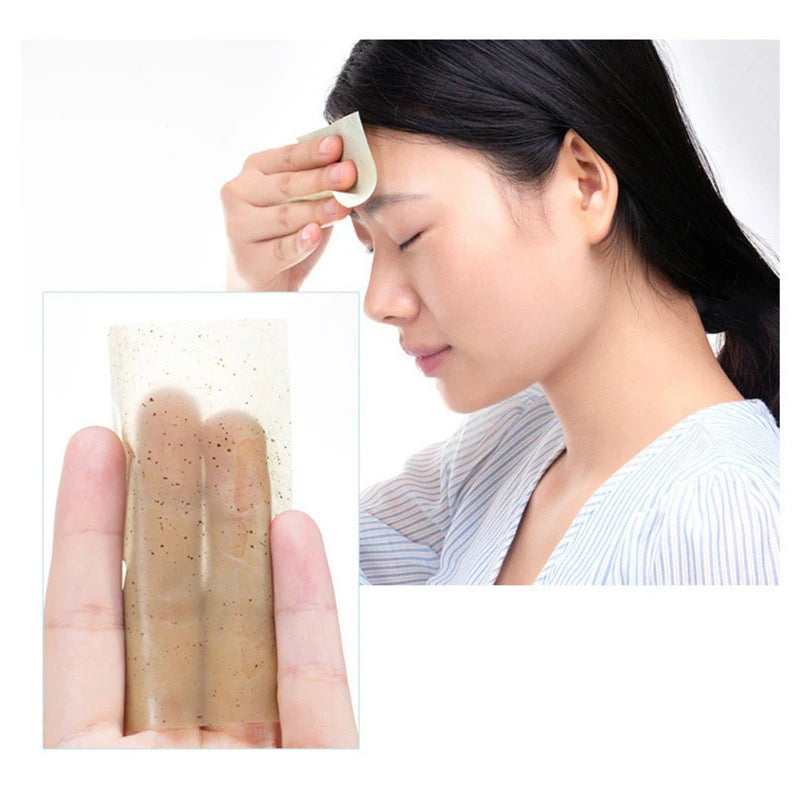 100 Tablets of Portable Facial Oil-Absorbing Paper Oil Control Cleansing Oily Facial Blotting Matte Tissue Beauty Makeup Tools