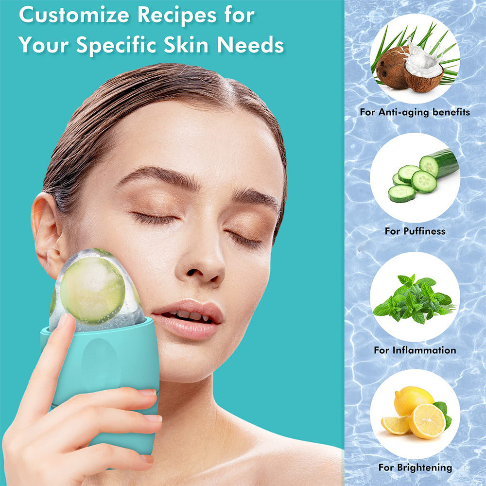 Silicone Ice Face Roller Contour Shrink Pores Remove Dark Circles