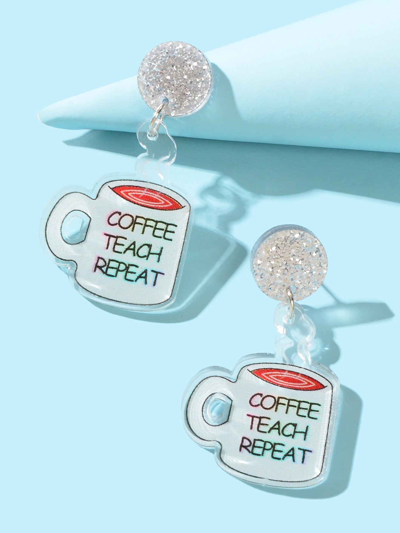 Coffee Cup Earrings Dangling Drop Stud Tea Cup Jewellery Adorable