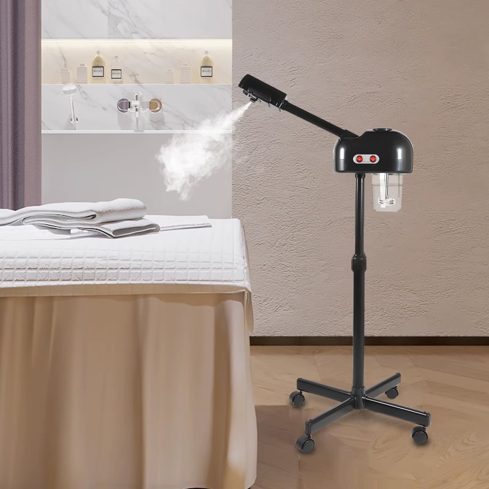 Moisturizing Sprayer 800W 220V Vapozone Warm Facial Steamer Magnifier Loupe Lamp Hot Spraying Machine for Beauty Salon Spa