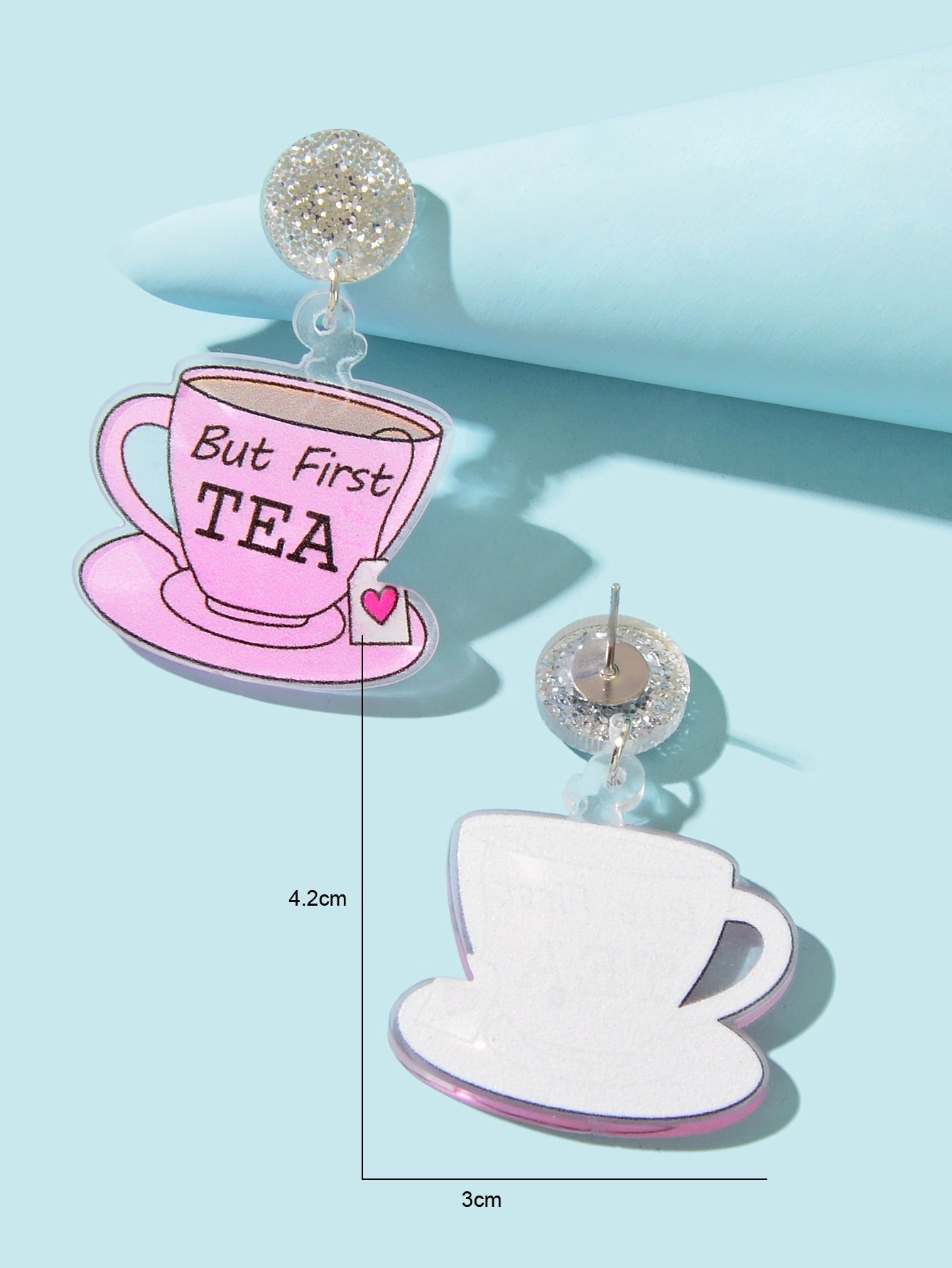 Personality Creative Acrylic Tea Cup Design Pendant Lightweight
