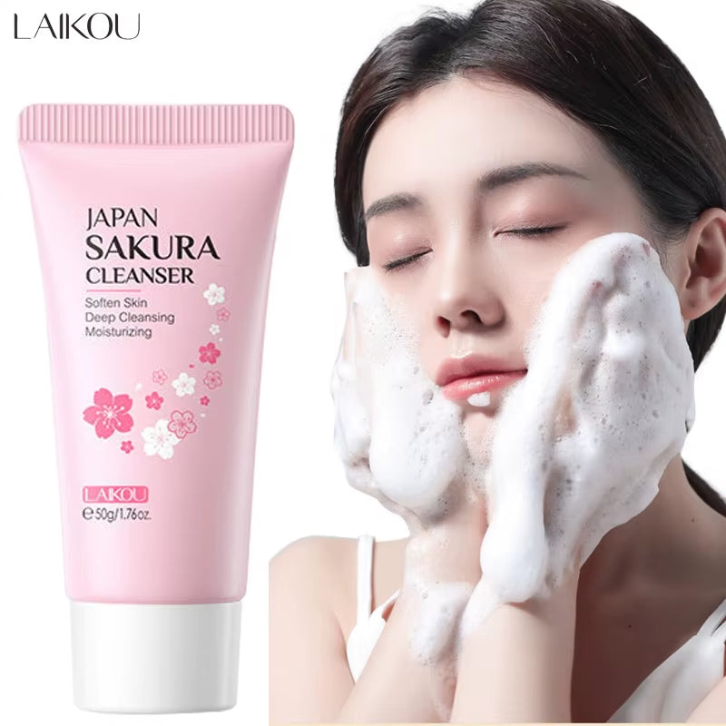 Facial Foaming Cleanser Deeply Cleansing Oil Control Moisturizing Blackhead Removal Skin Care Face Wash Foam Cleanser