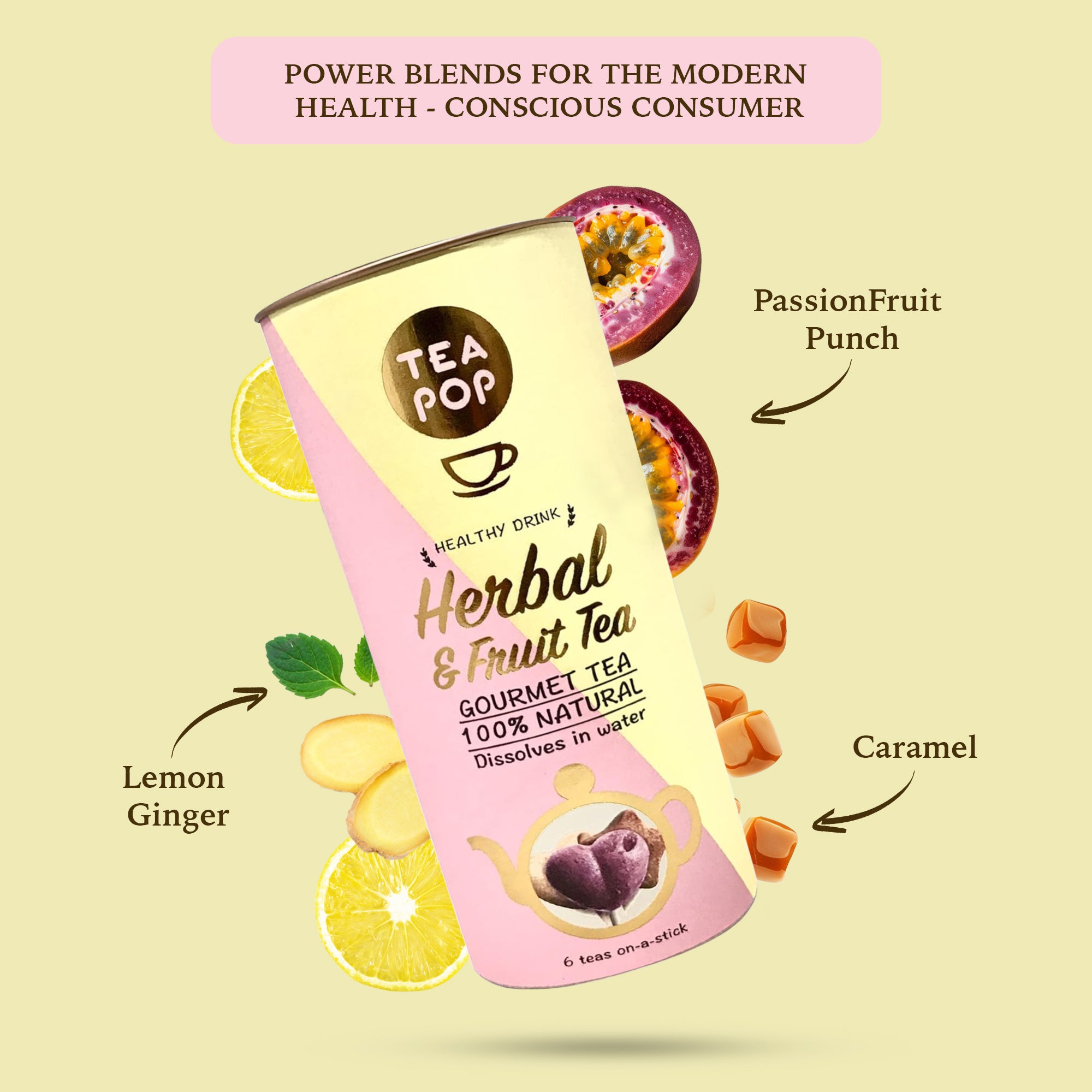 Tea-Pop Gift Box, Herbal & Fruit Blends