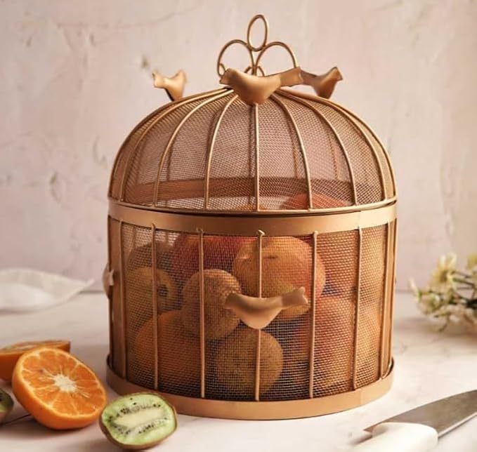 Elegant Birdcage-Inspired Fruit Basket – A Charming Touch for Your